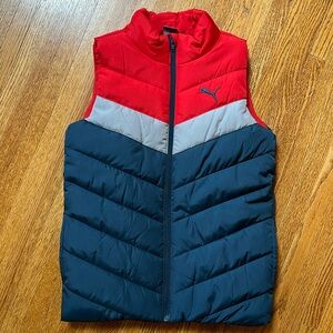 Puma full zip puff vest size 10/12